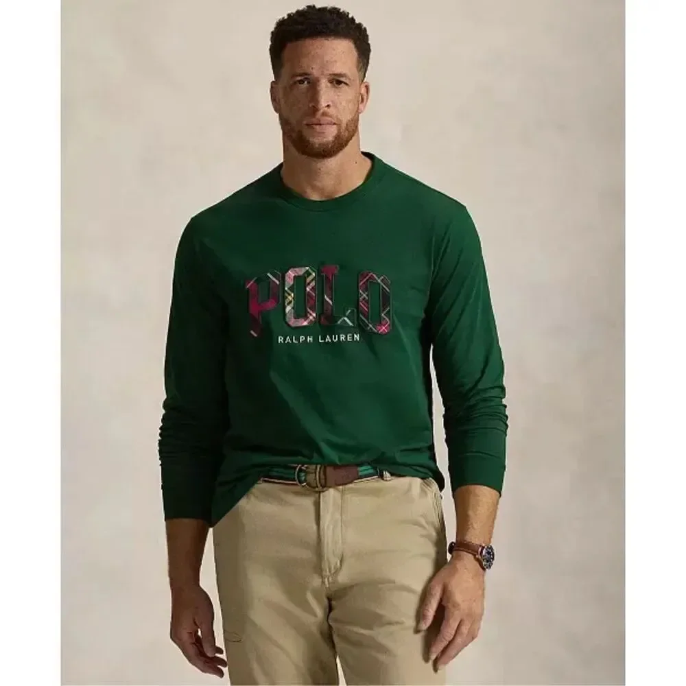 Polo Ralph Lauren NWT Big & Tall Plaid-Logo Jersey T-Shirt Green 2LT_2